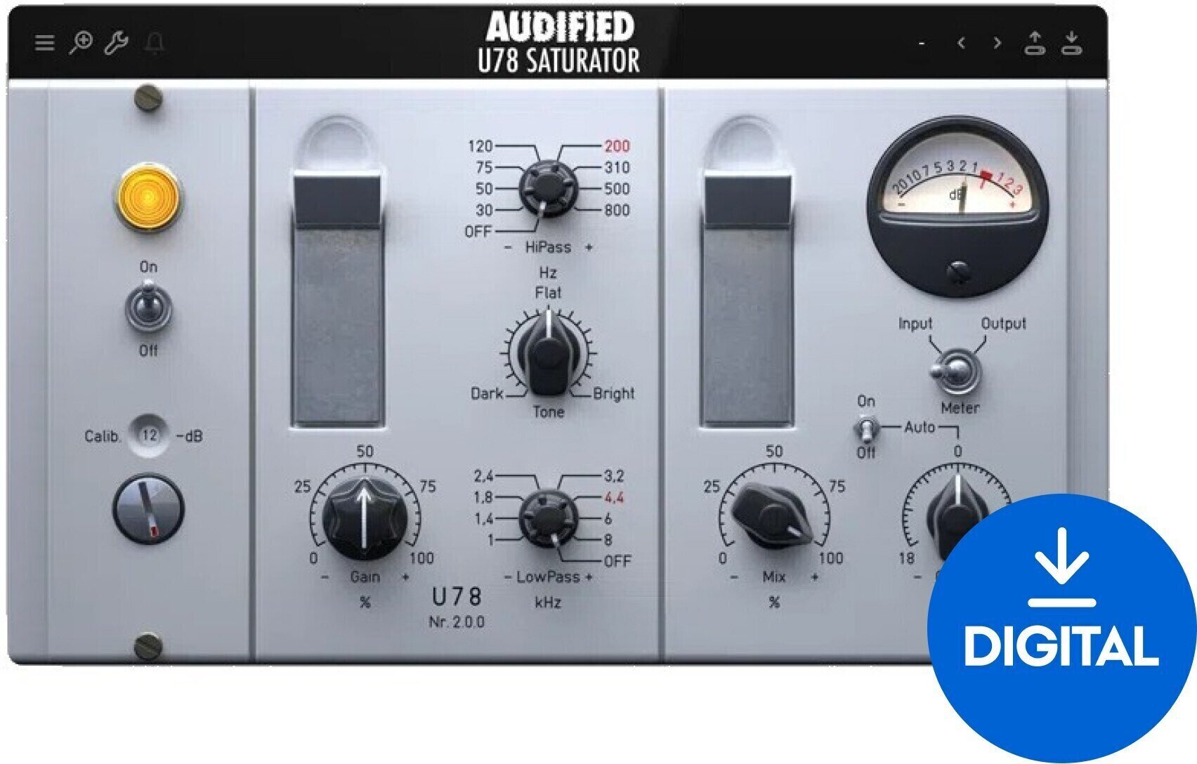 Студио софтуер Plug-In ефект Audified U78 Saturator (Дигитален продукт)
