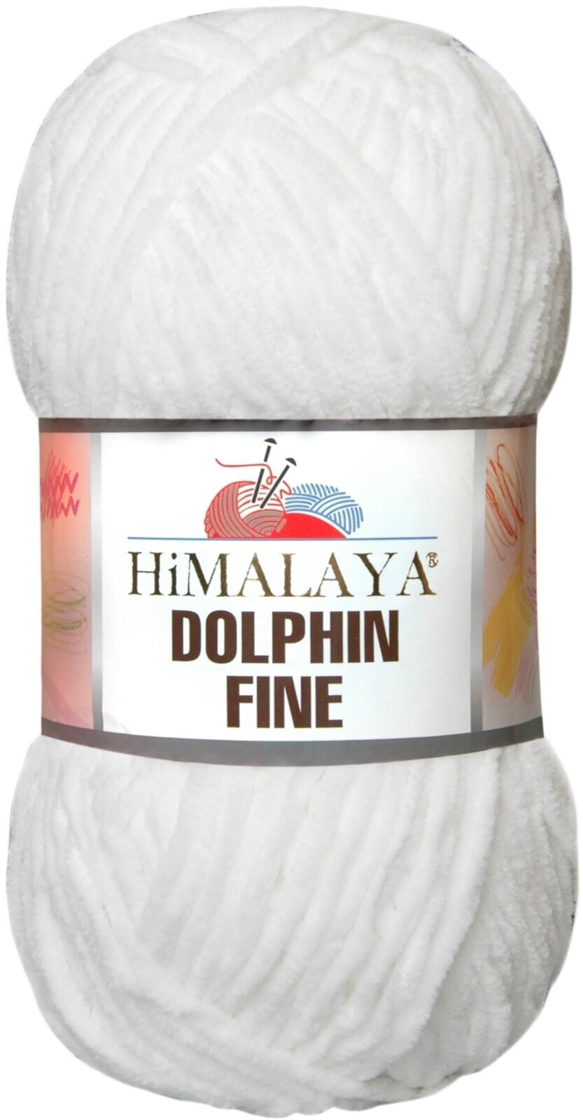Fil à tricoter Himalaya Dolphin Fine 80501 White Fil à tricoter
