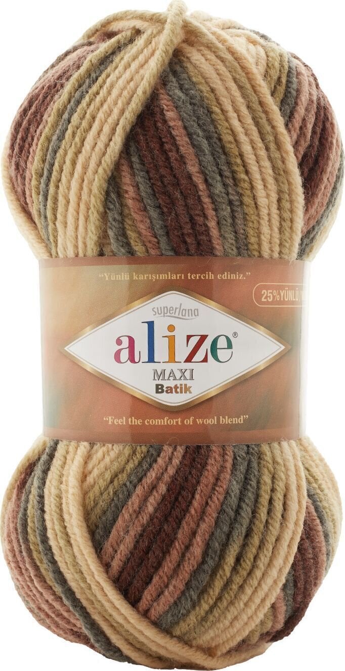 Pređa za pletenje Alize Superlana Maxi Batik 7804 Pređa za pletenje