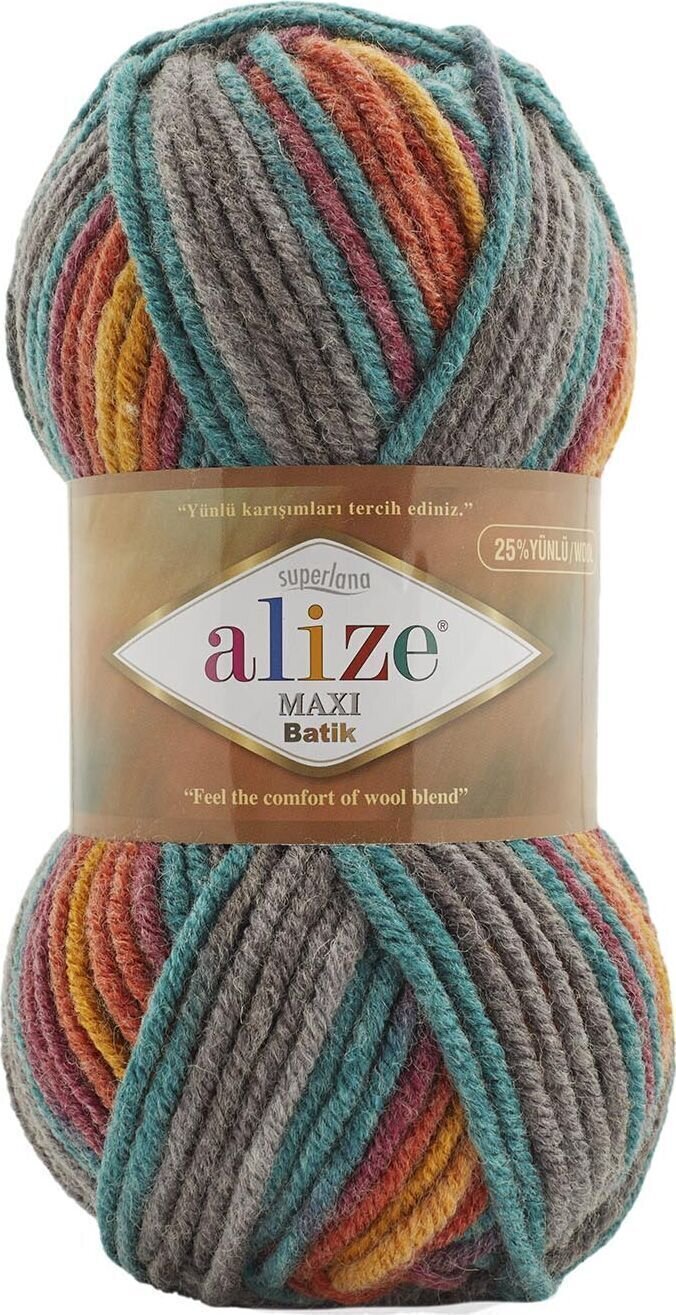 Pređa za pletenje Alize Superlana Maxi Batik 7830 Pređa za pletenje