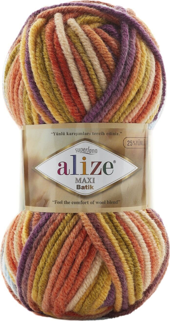 Плетива прежда Alize Superlana Maxi Batik 8027 Плетива прежда