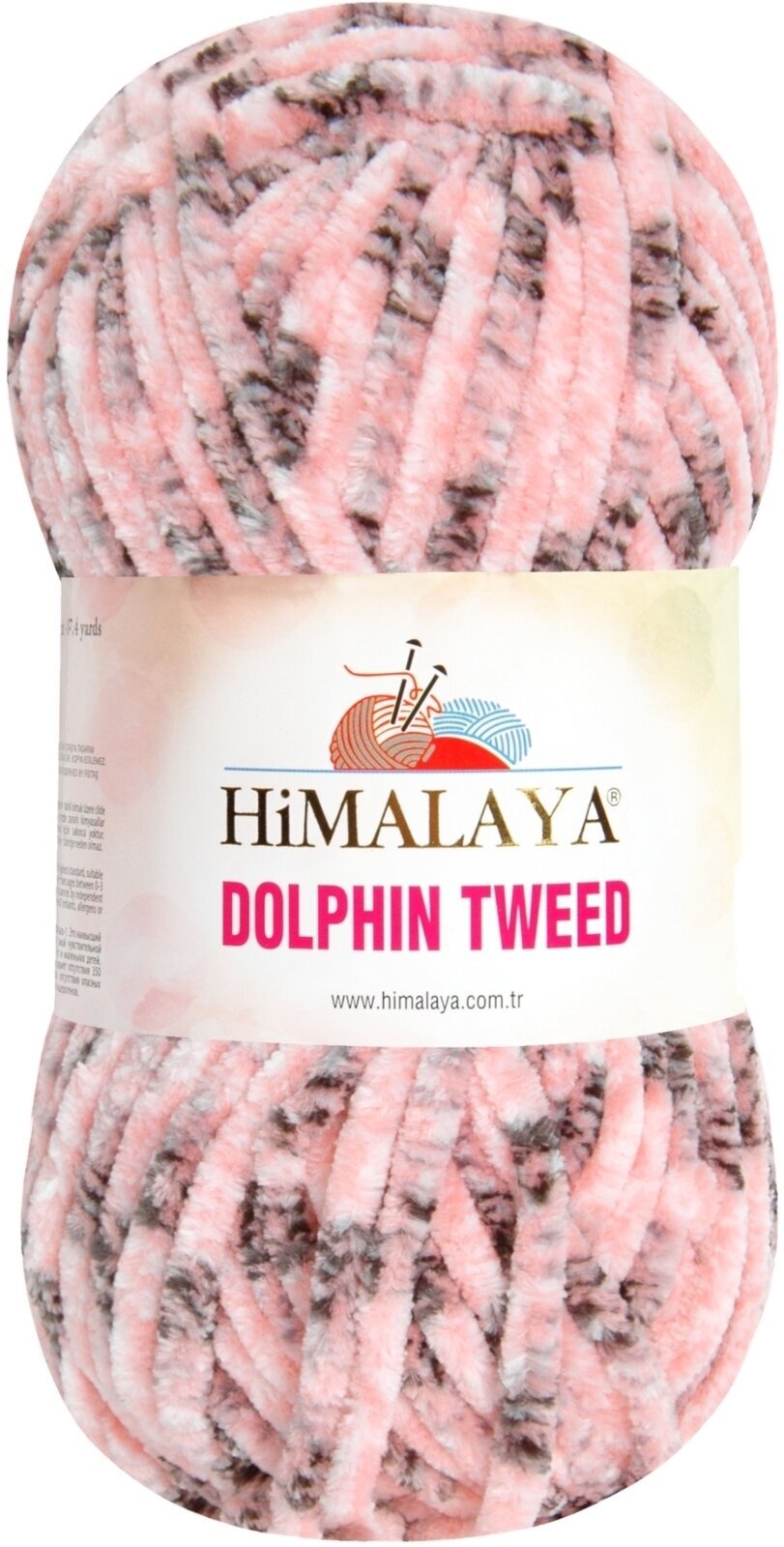 Knitting Yarn Himalaya Dolphin Tweed 92005 Pink Knitting Yarn