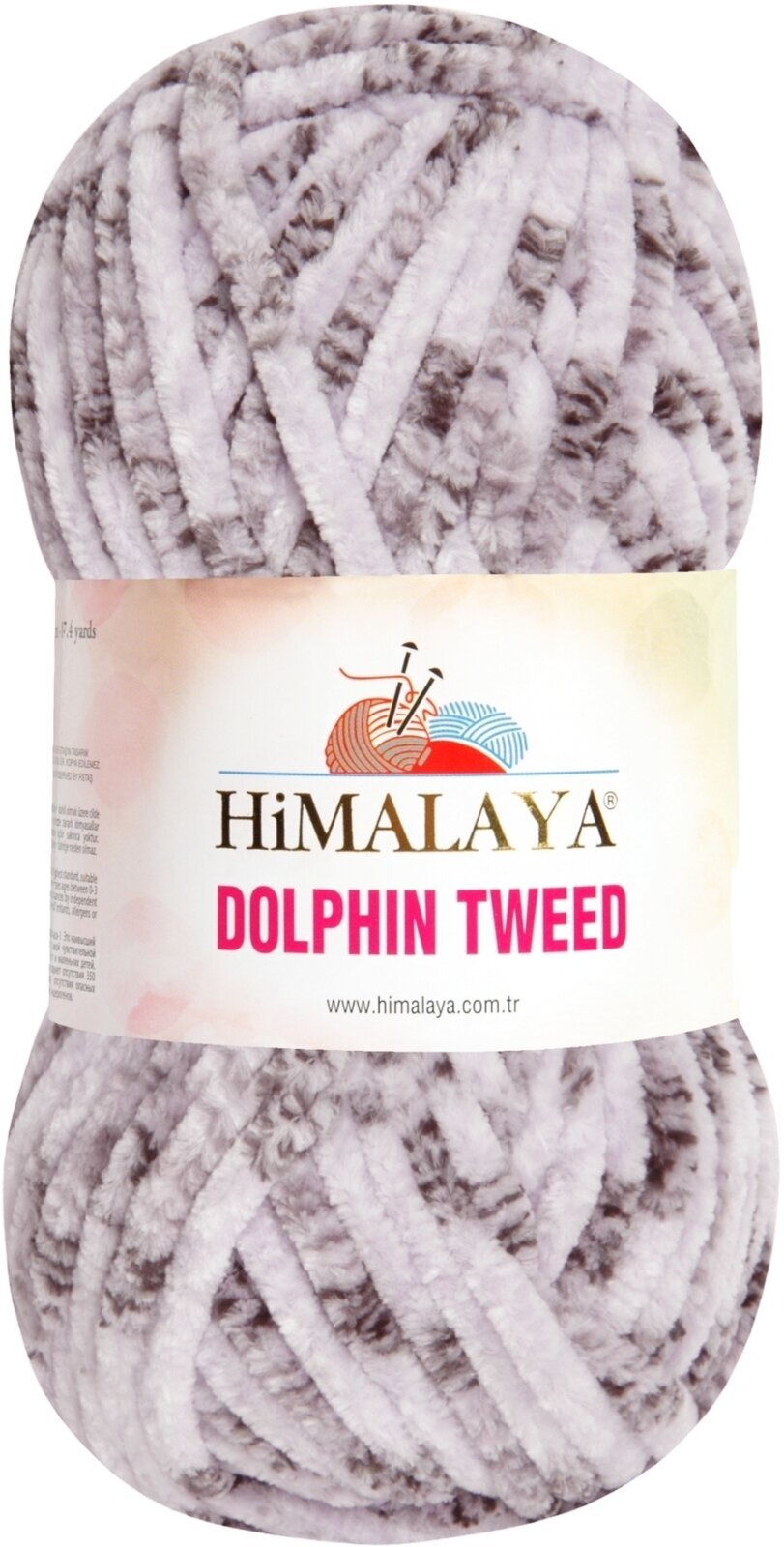 Pređa za pletenje Himalaya Dolphin Tweed 92006 Lila Pređa za pletenje