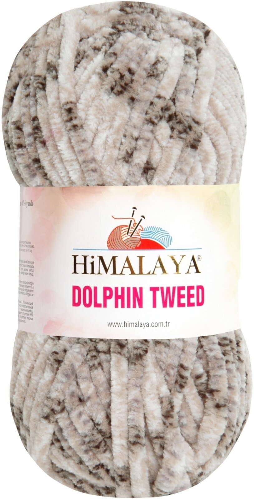 Pređa za pletenje Himalaya Dolphin Tweed 92010 Brown Pređa za pletenje