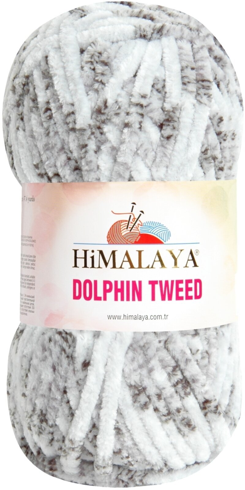 Pređa za pletenje Himalaya Dolphin Tweed 92011 Grey Pređa za pletenje