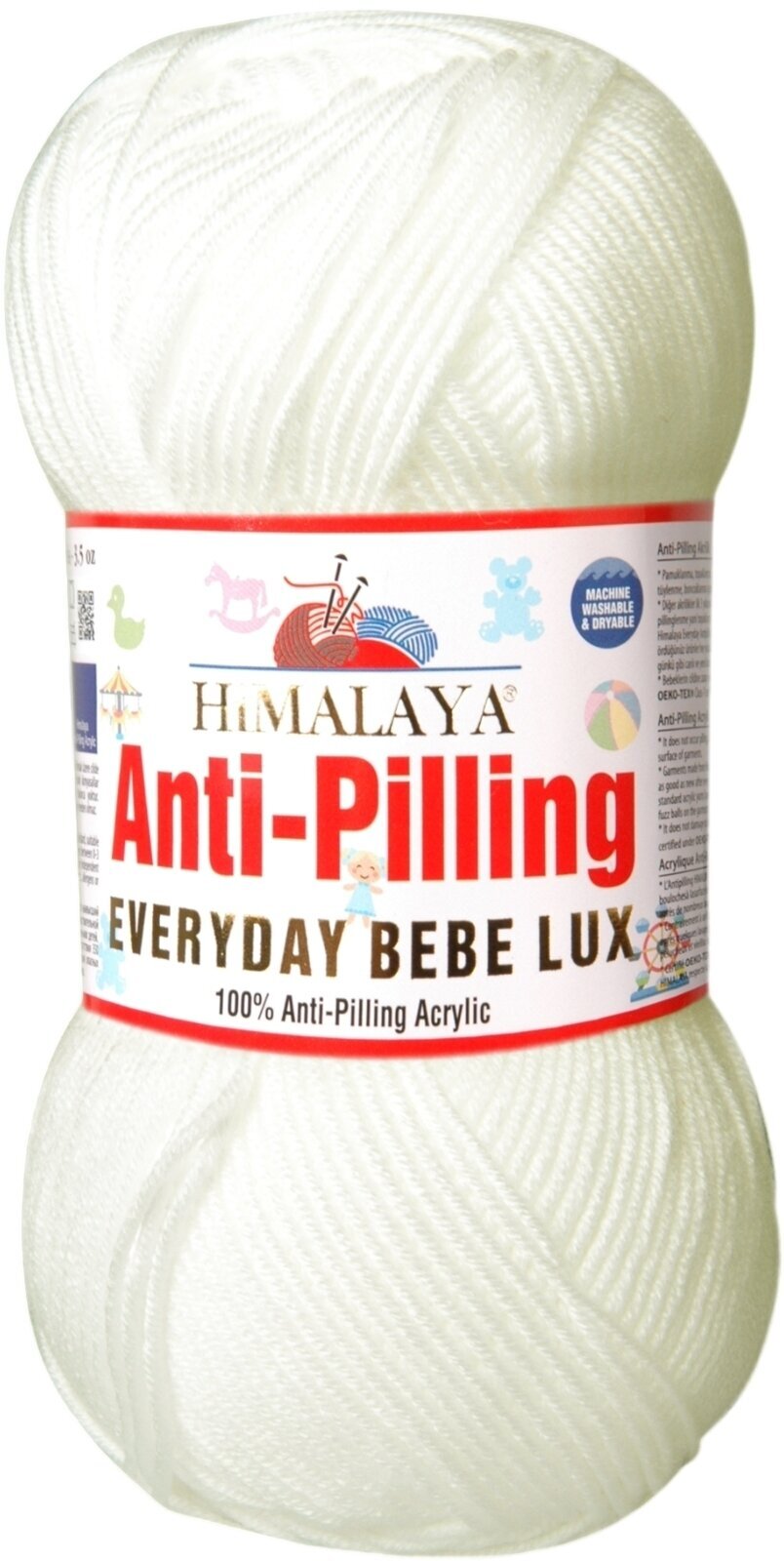 Strickgarn Himalaya Everyday Bebe Lux 02 White Strickgarn