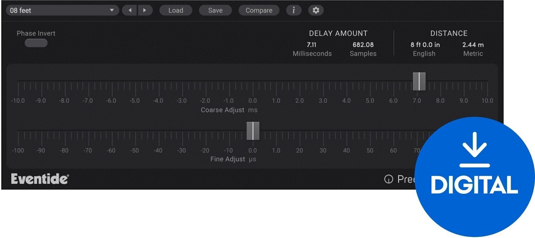 FX protsessori tarkvara pistikprogramm Eventide Precision Time Align (Digitaalne toode)