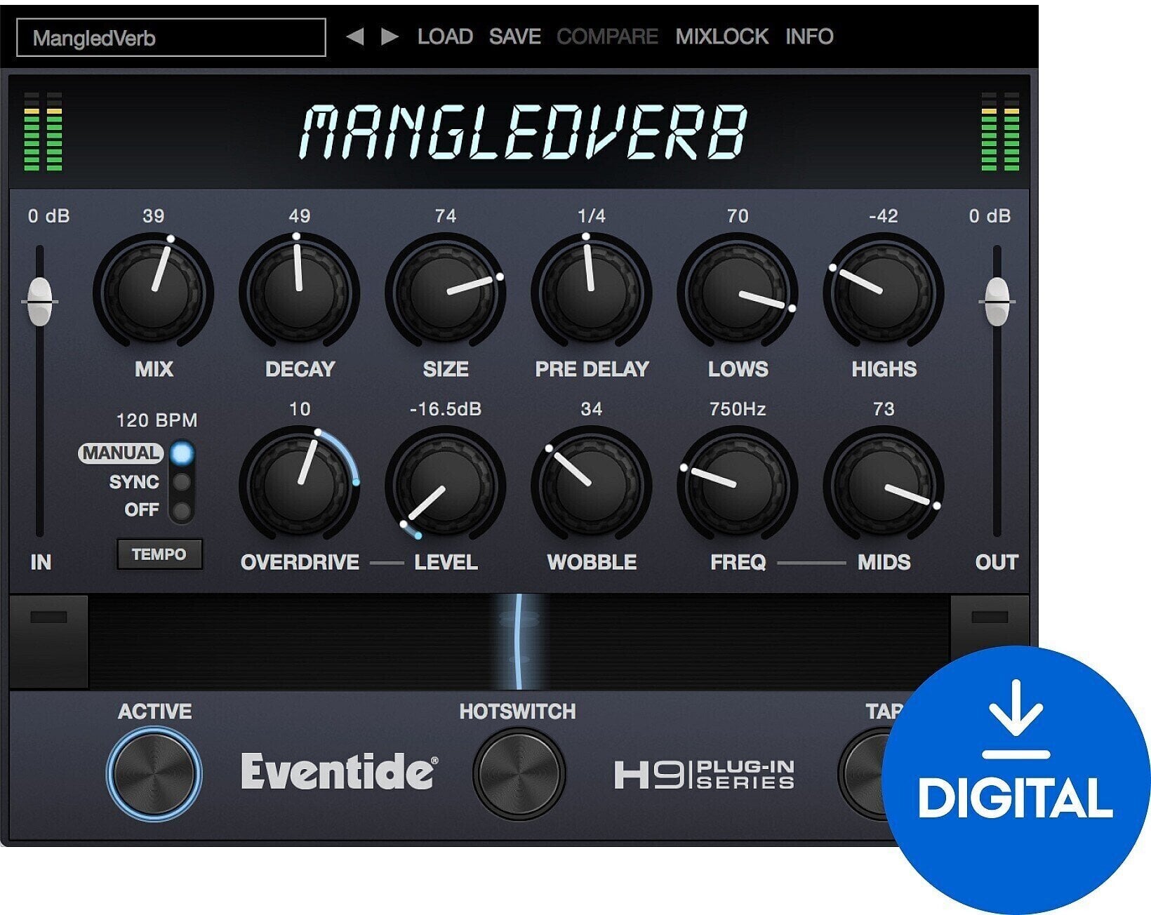 FX-processorer programvaruplugin Eventide MangledVerb (Digital produkt)