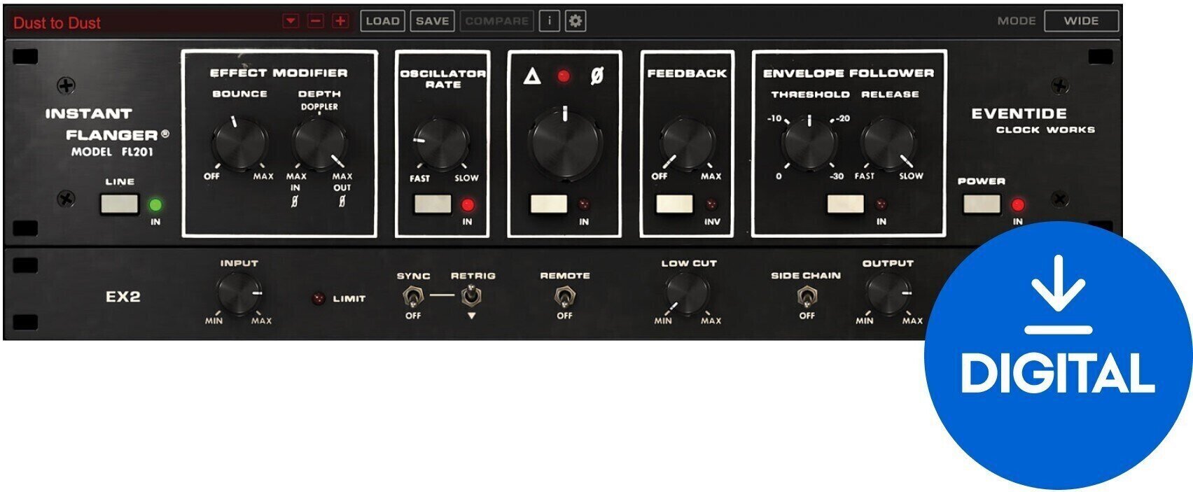 Oprogramowanie studyjne Plug-In efekt Eventide Instant Flanger Mk II (Produkt cyfrowy)