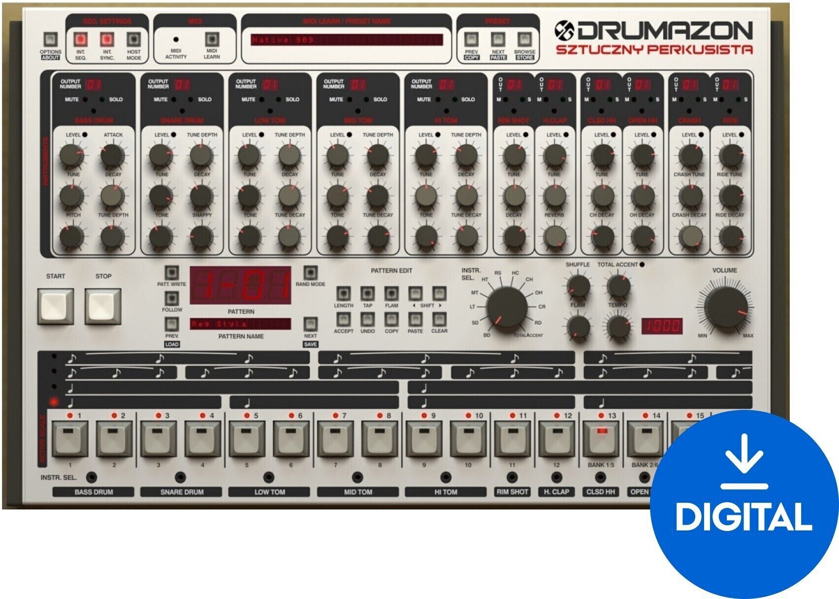 VST Instrument D16 Group Drumazon (Digitális termék)