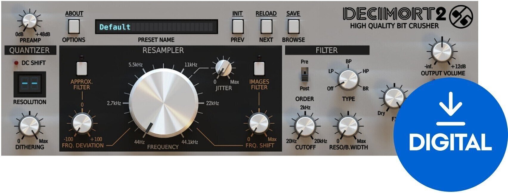 Studio-Effekt-Plugin D16 Group Decimort 2 (Digitales Produkt)