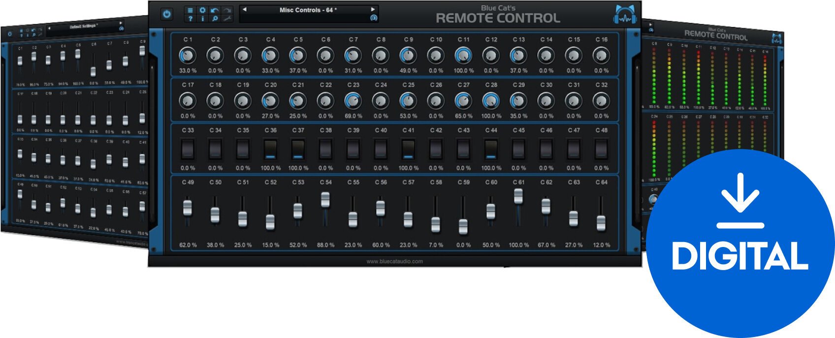 Studijski software plug-in efekt Blue Cat Audio Remote Control (Digitalni izdelek)