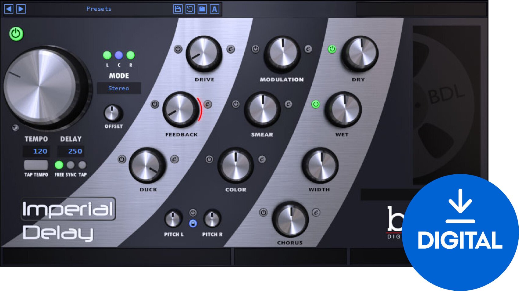 Studio-Effekt-Plugin Boz Digital Labs Imperial Delay (Digitales Produkt)