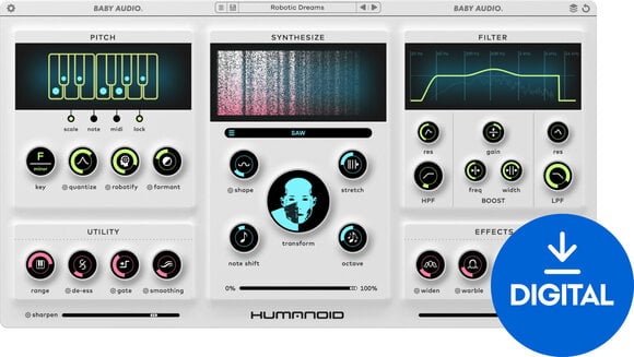 Procesador de efectos de complemento de software Baby Audio Humanoid (Producto digital) - 1