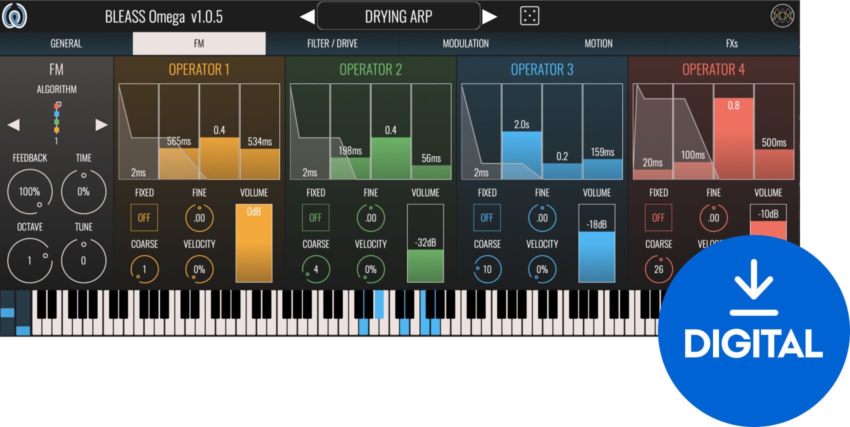 VST Instrument studio-software BLEASS Omega (Digitaal product)