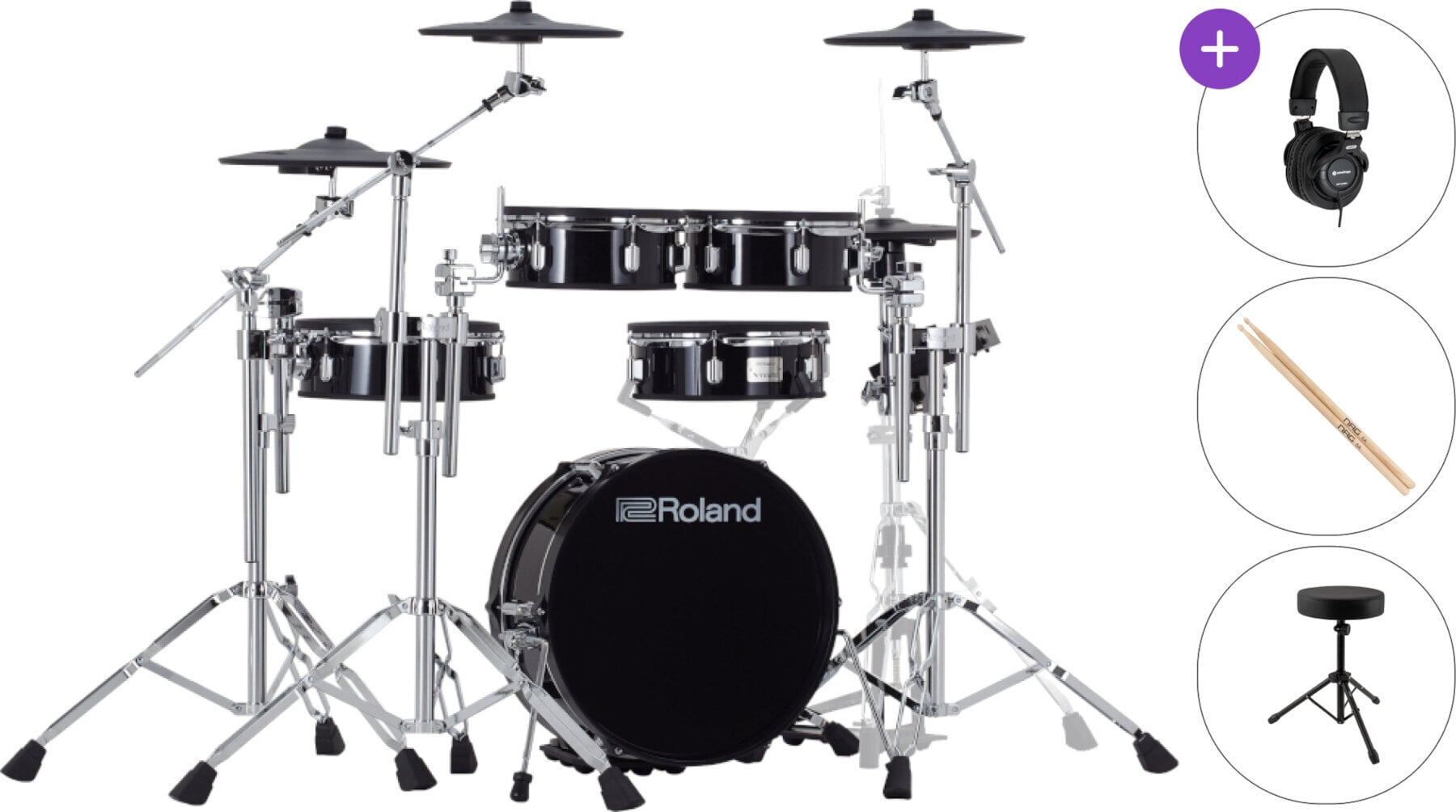 Elektromos dobszett Roland VAD307 SET Black Elektromos dobszett