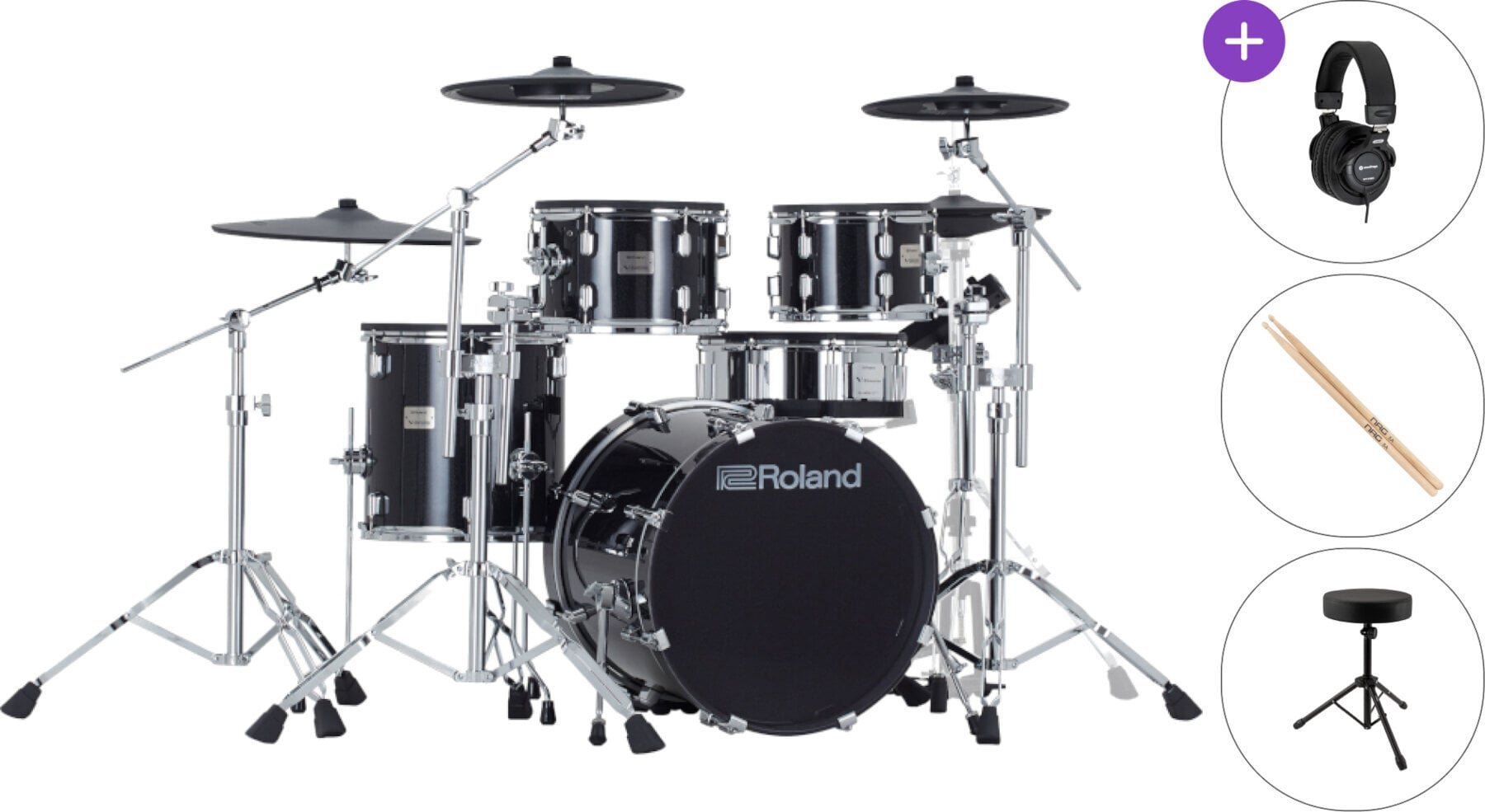Elektromos dobszett Roland VAD507 SET Black Elektromos dobszett
