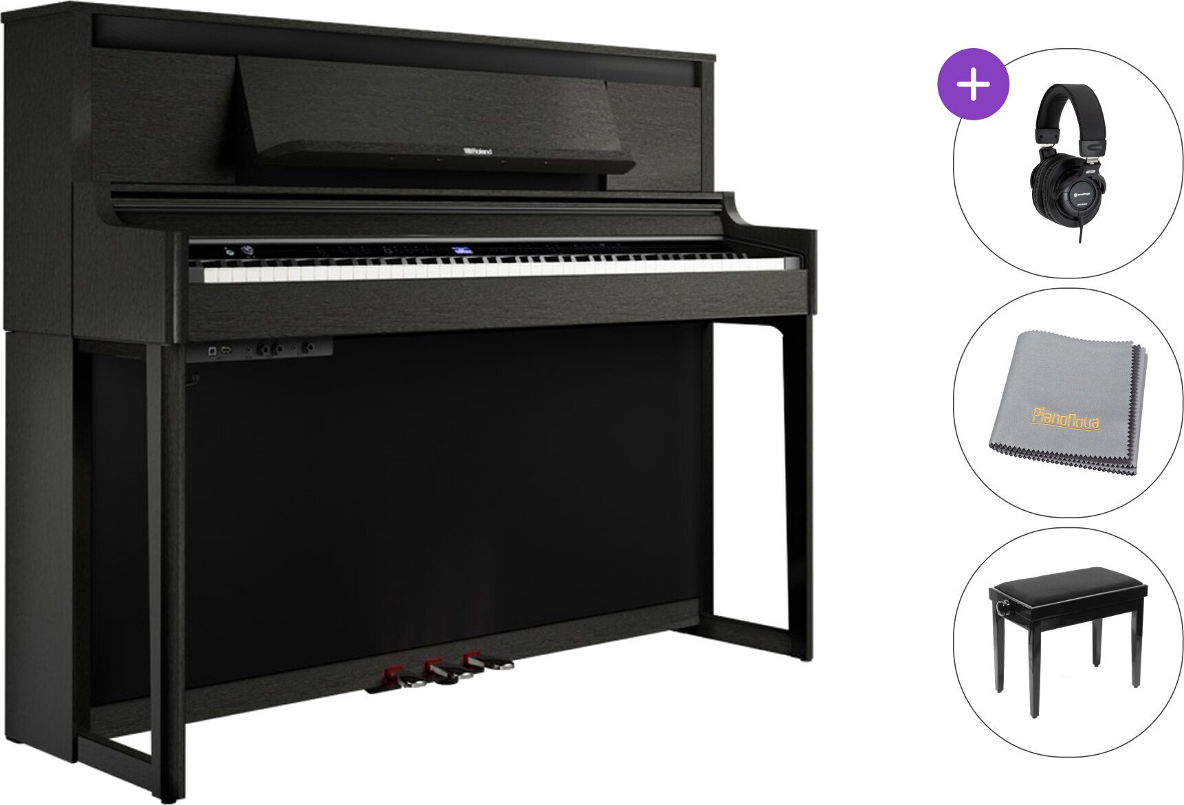 Дигитално пиано Roland LX-6 SET Дигитално пиано Charcoal Black