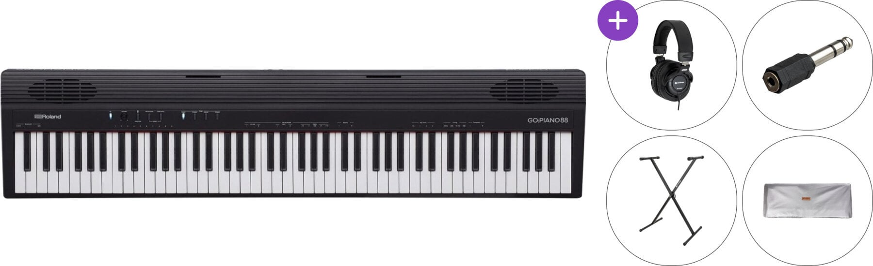 Cyfrowe stage pianino Roland GO:PIANO88 SET Cyfrowe stage pianino Black