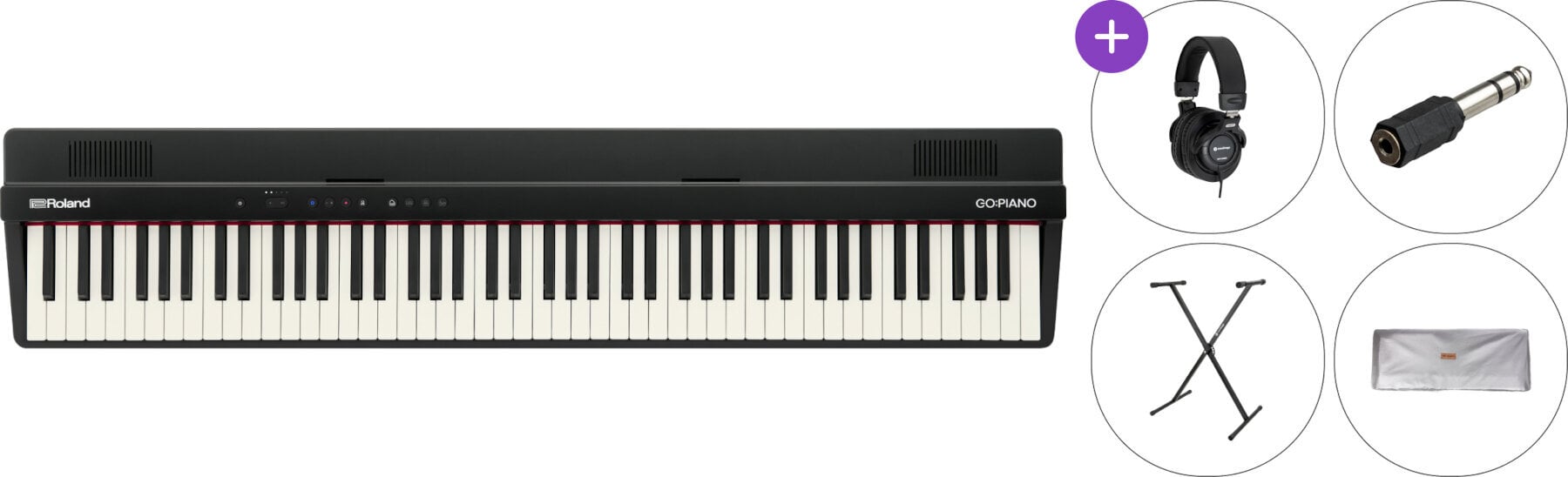 Digitální stage piano Roland GO:PIANO88 PX SET Digitální stage piano Black
