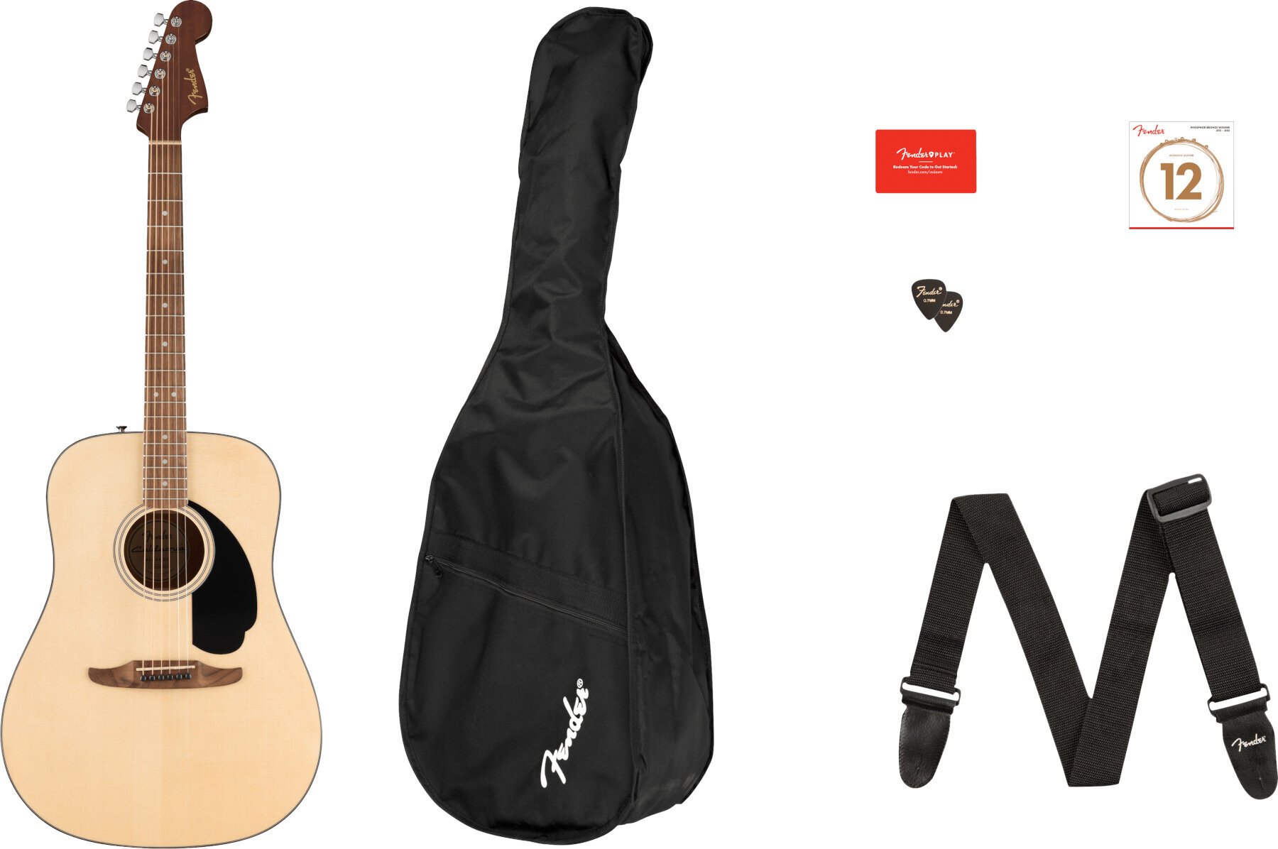 Akustická kytara Fender California Standard Redondo Pack Natural Akustická kytara