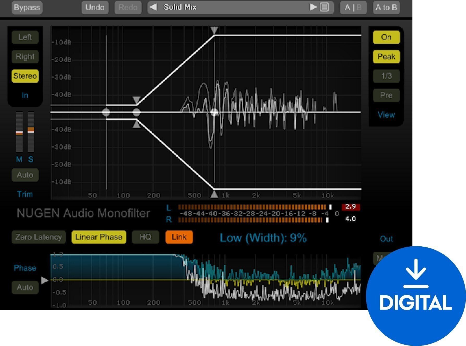 Studijski software plug-in efekt Nugen Audio Monofilter (Digitalni izdelek)