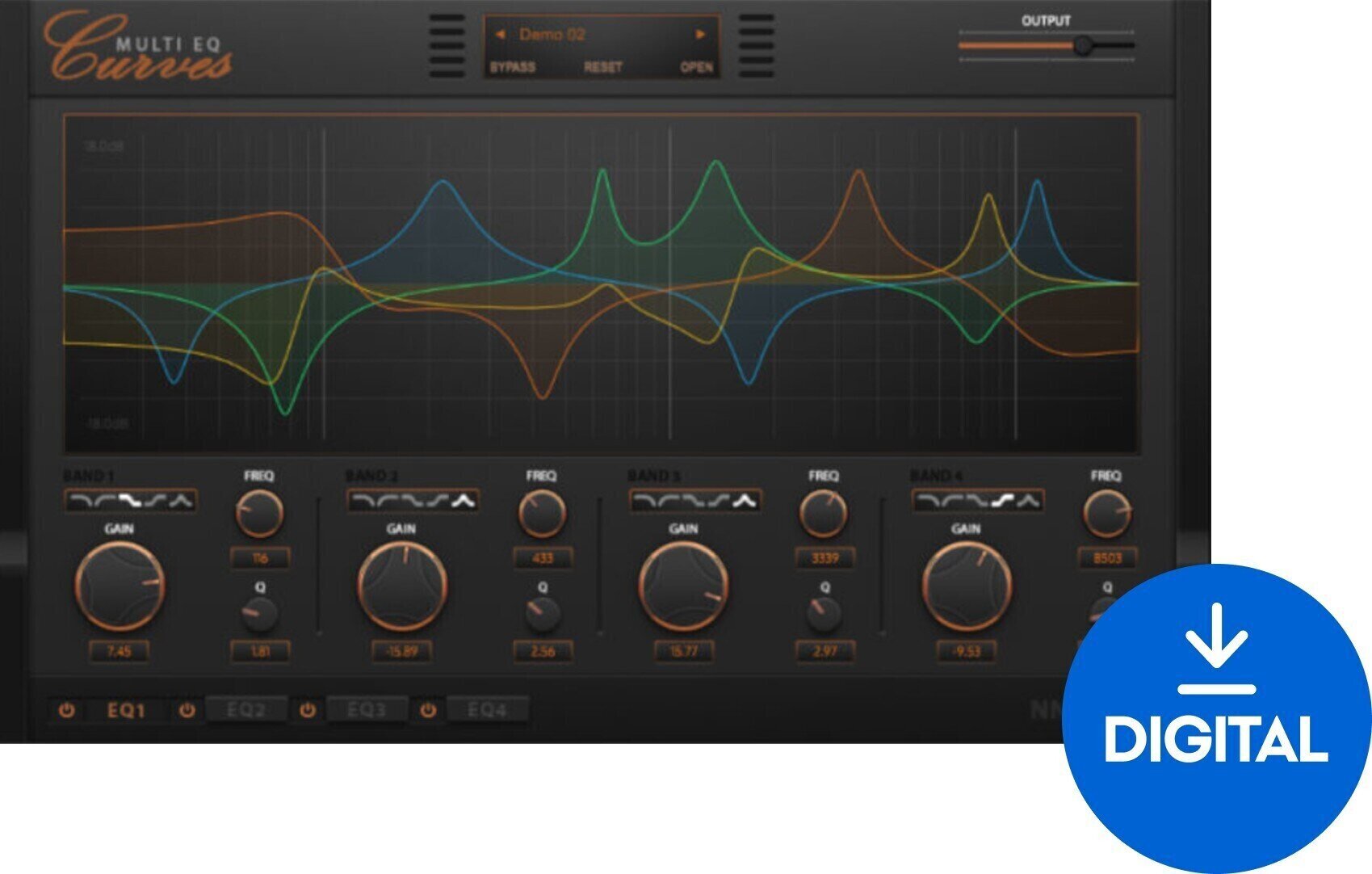 Studijski software plug-in efekt New Nation Curves - Multi EQ (Digitalni izdelek)