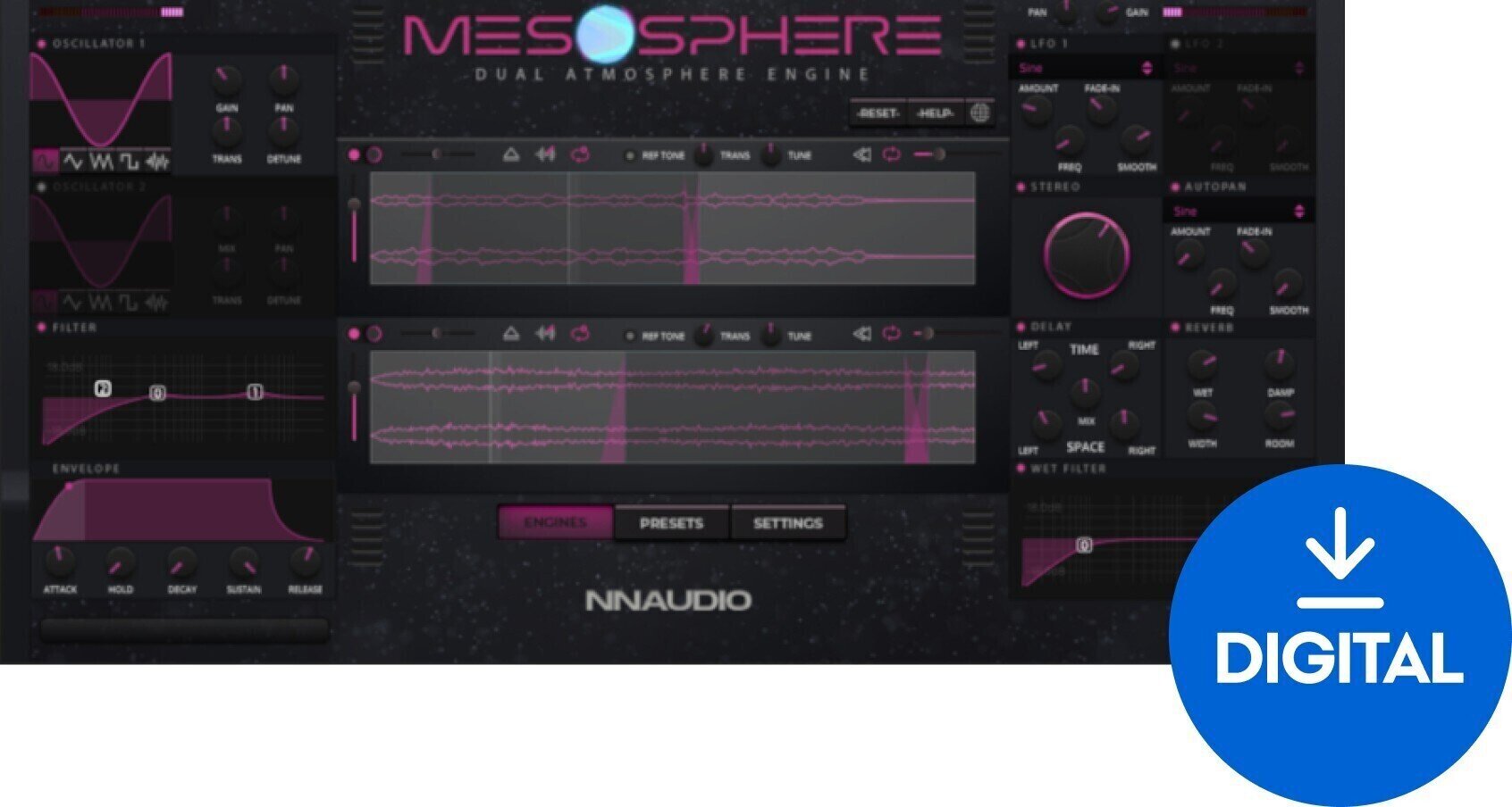 Studijski software plug-in efekt New Nation Mesosphere - Dual Atmosphere Engine (Digitalni izdelek)