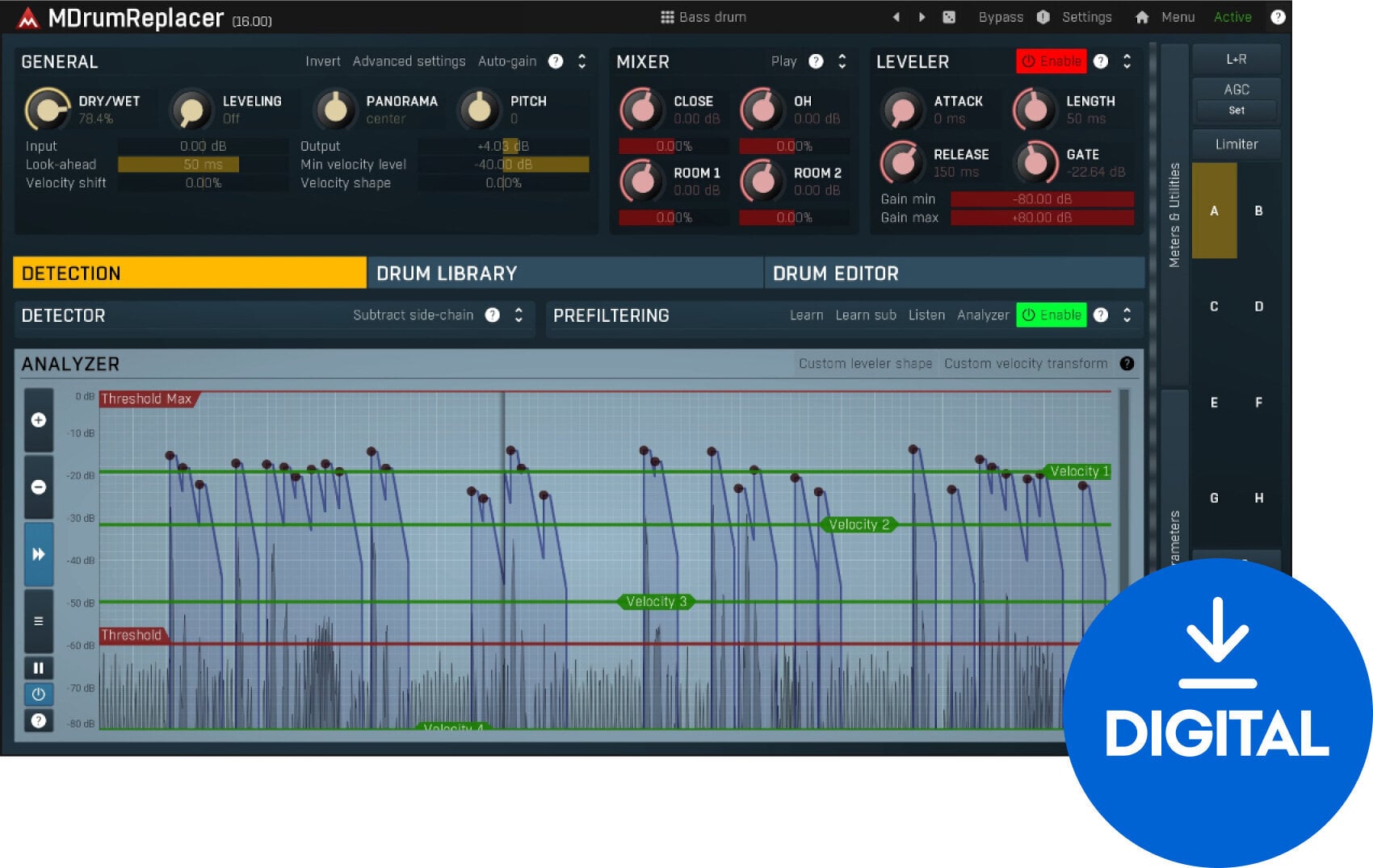 VST Instrument MELDA MDrumReplacer (Digital product)