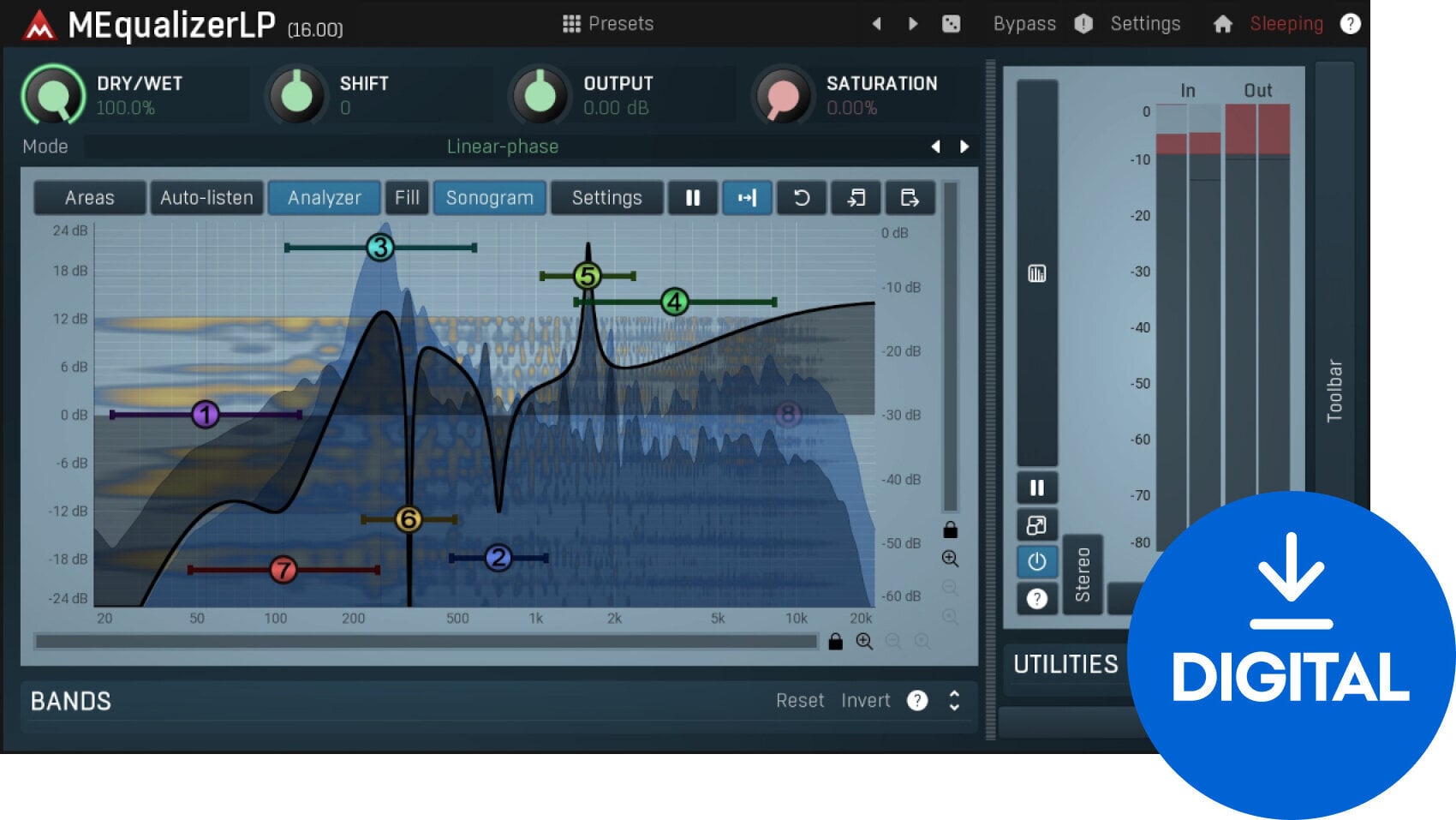 Software Plug-In FX Processor MELDA MEqualizerLP (Digital product)