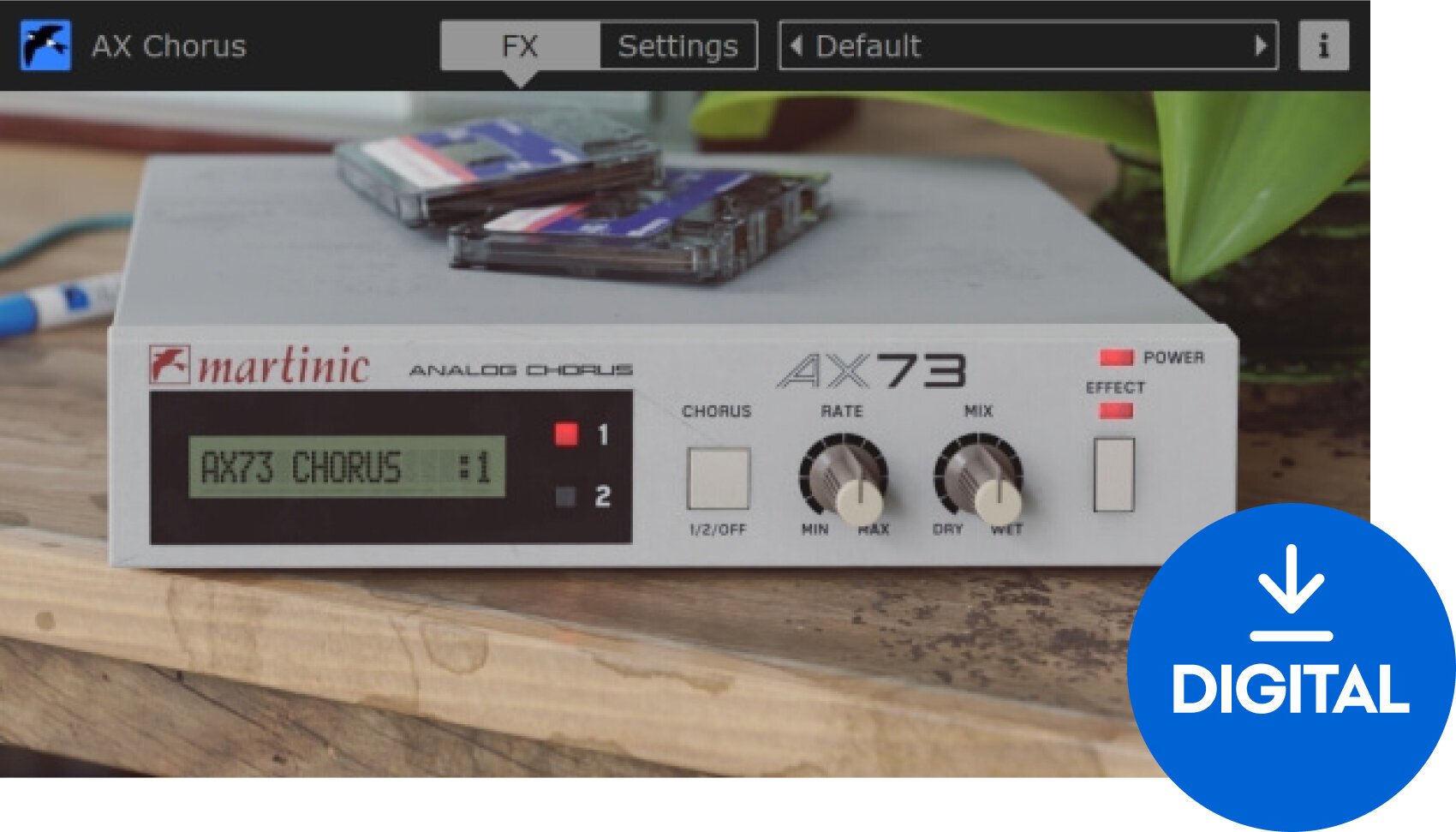 Studijski software plug-in efekt Martinic AX Chorus (Digitalni izdelek)