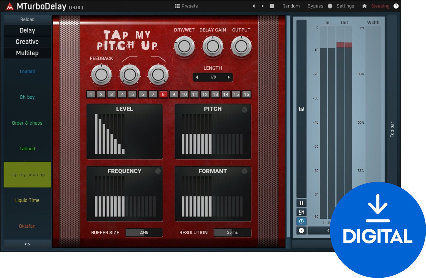 Oprogramowanie studyjne Plug-In efekt MELDA MTurboDelay (Produkt cyfrowy)