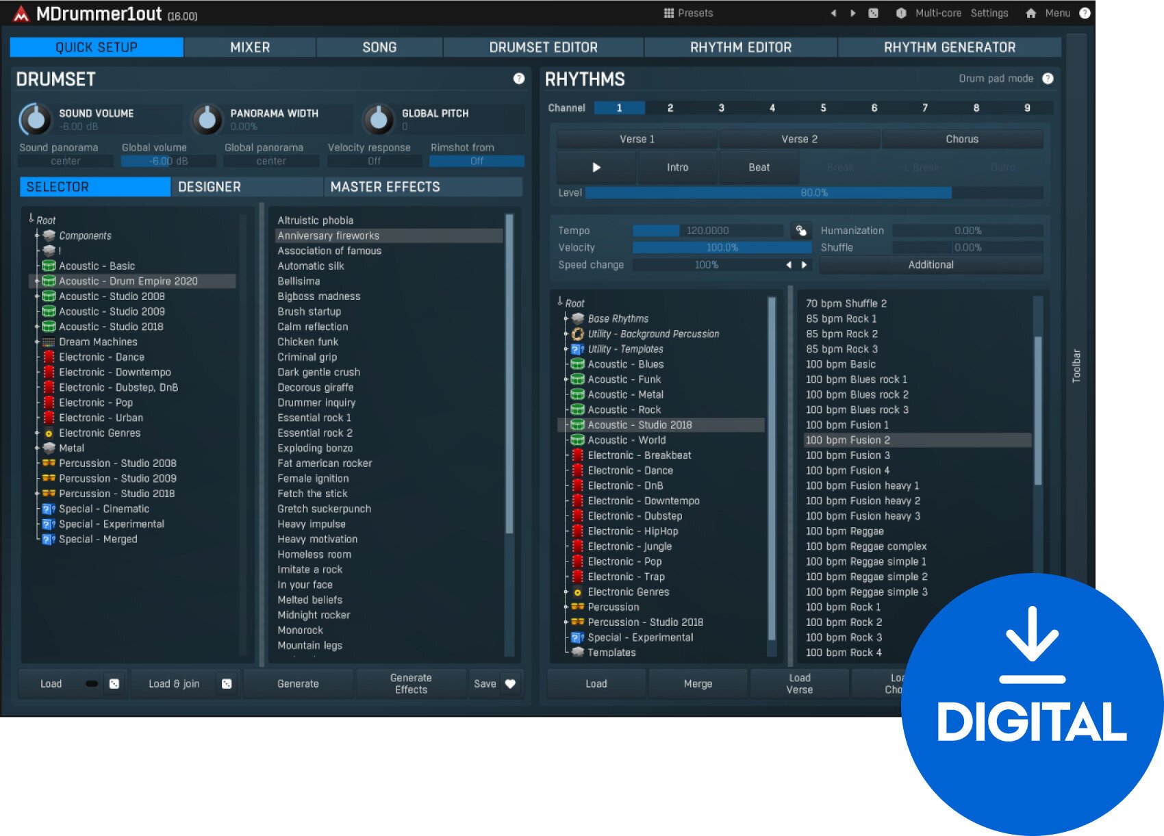 Virtuális effekt MELDA MDrummer (Digitális termék)