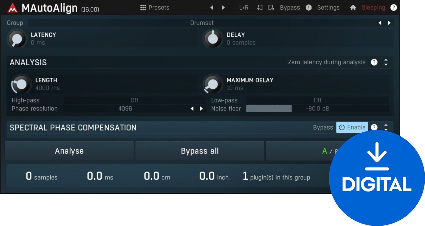 FX-processorer programvaruplugin MELDA MAutoAlign (Digital produkt)