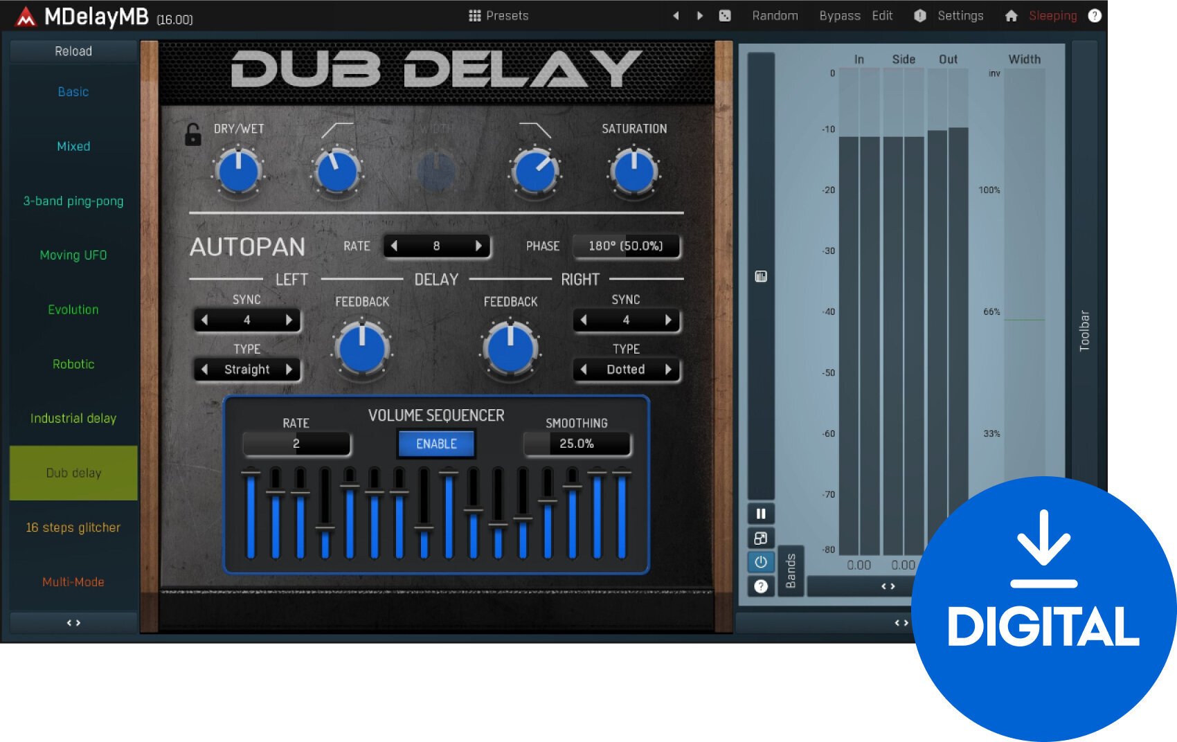 Programski Plug-In efekti MELDA MDelayMB (Digitalni proizvod)