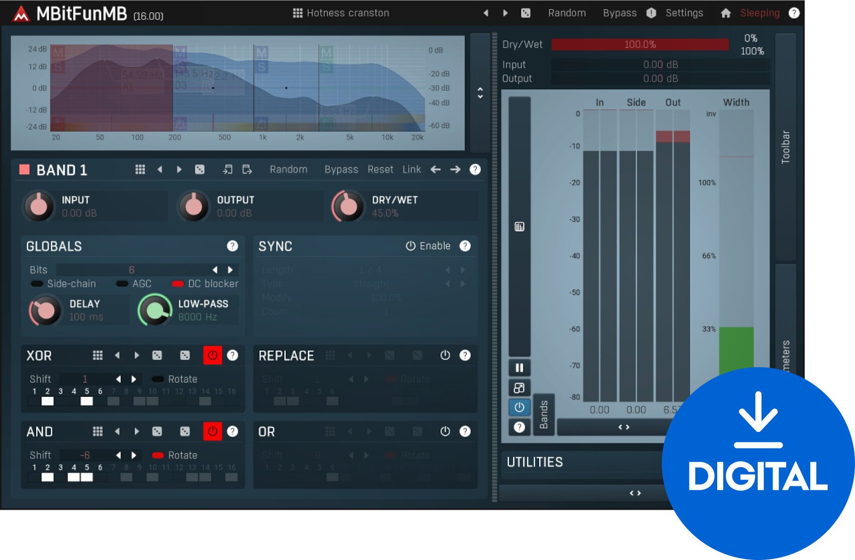Virtuális effekt MELDA MBitfunMB (Digitális termék)