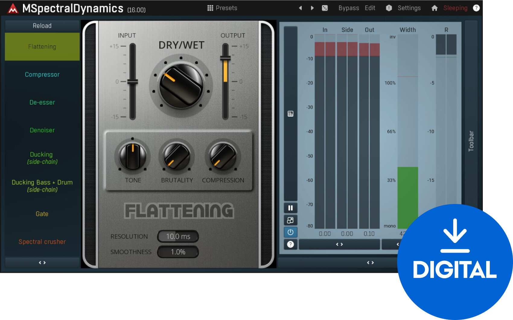 Oprogramowanie studyjne Plug-In efekt MELDA MSpectralDynamics (Produkt cyfrowy)