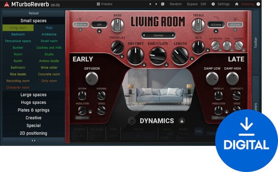 Programski Plug-In efekti MELDA MTurboReverb (Digitalni proizvod) - 1