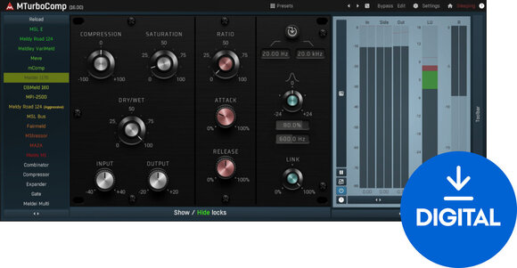 Oprogramowanie studyjne Plug-In efekt MELDA MTurboComp (Produkt cyfrowy) - 1