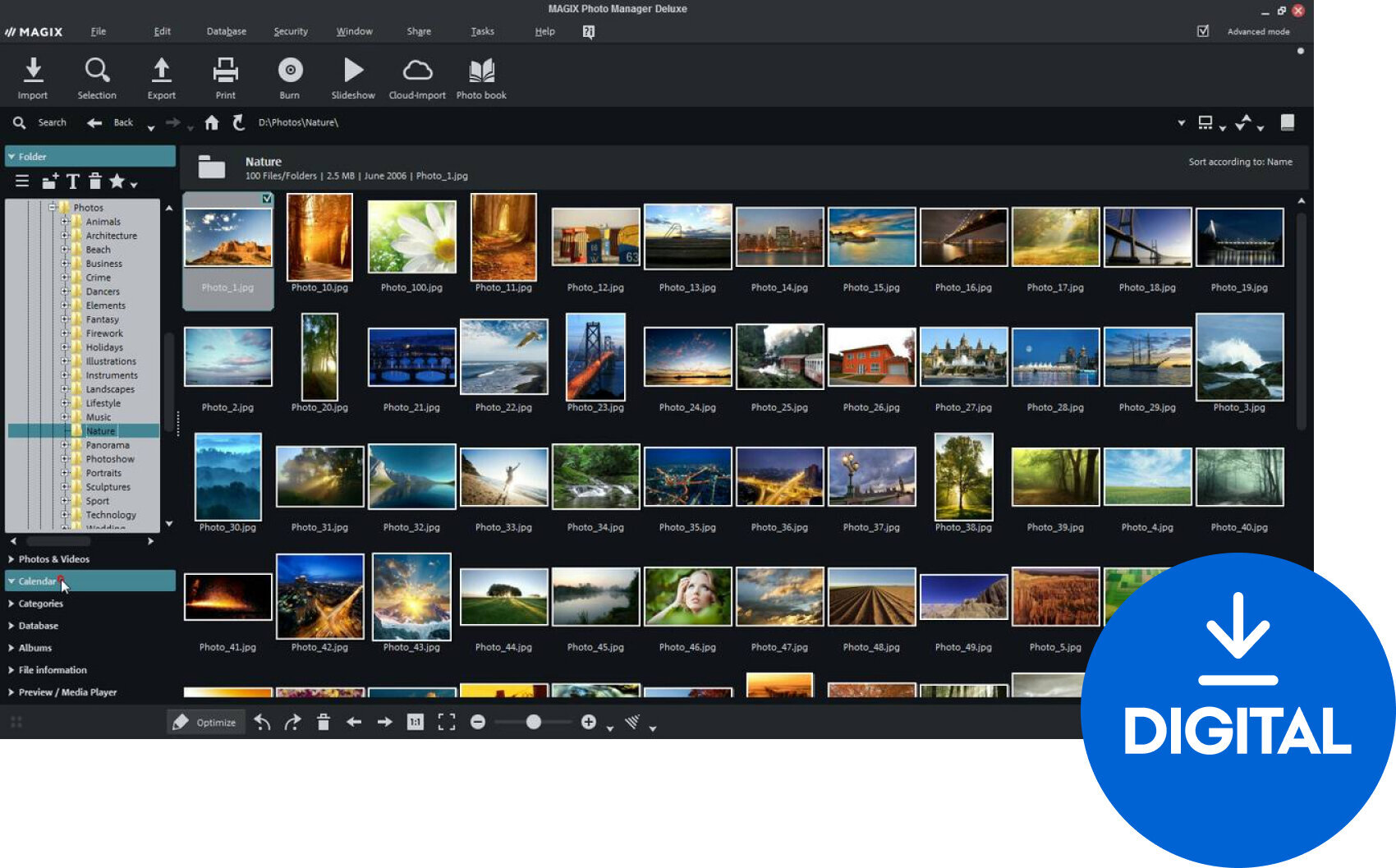 Video- ja graafikatarkvara MAGIX Photo Manager Deluxe 17 (Digitaalne toode)