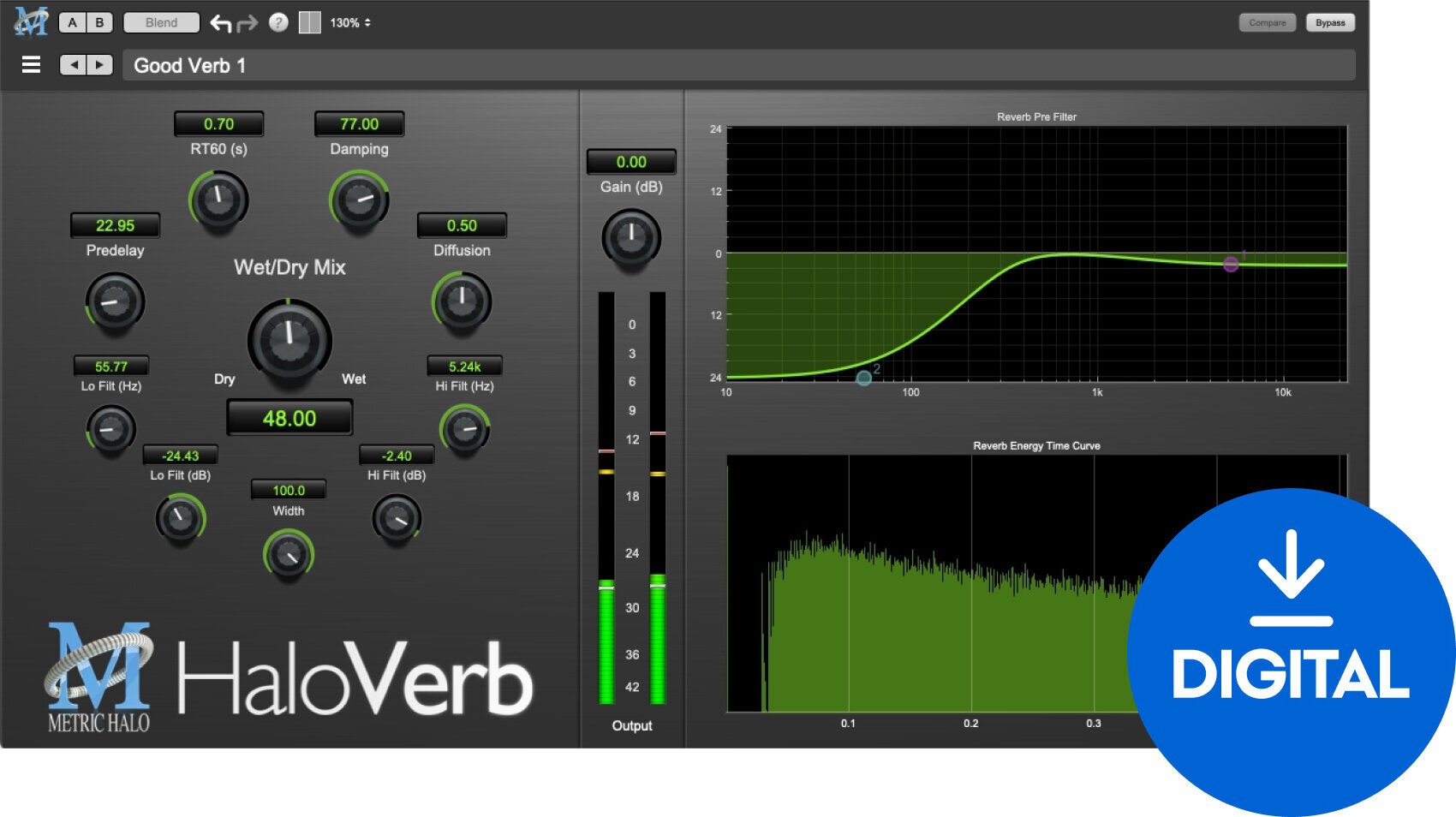 Software Plug-In FX Processor Metric Halo MH HaloVerb v4 (Digital product)