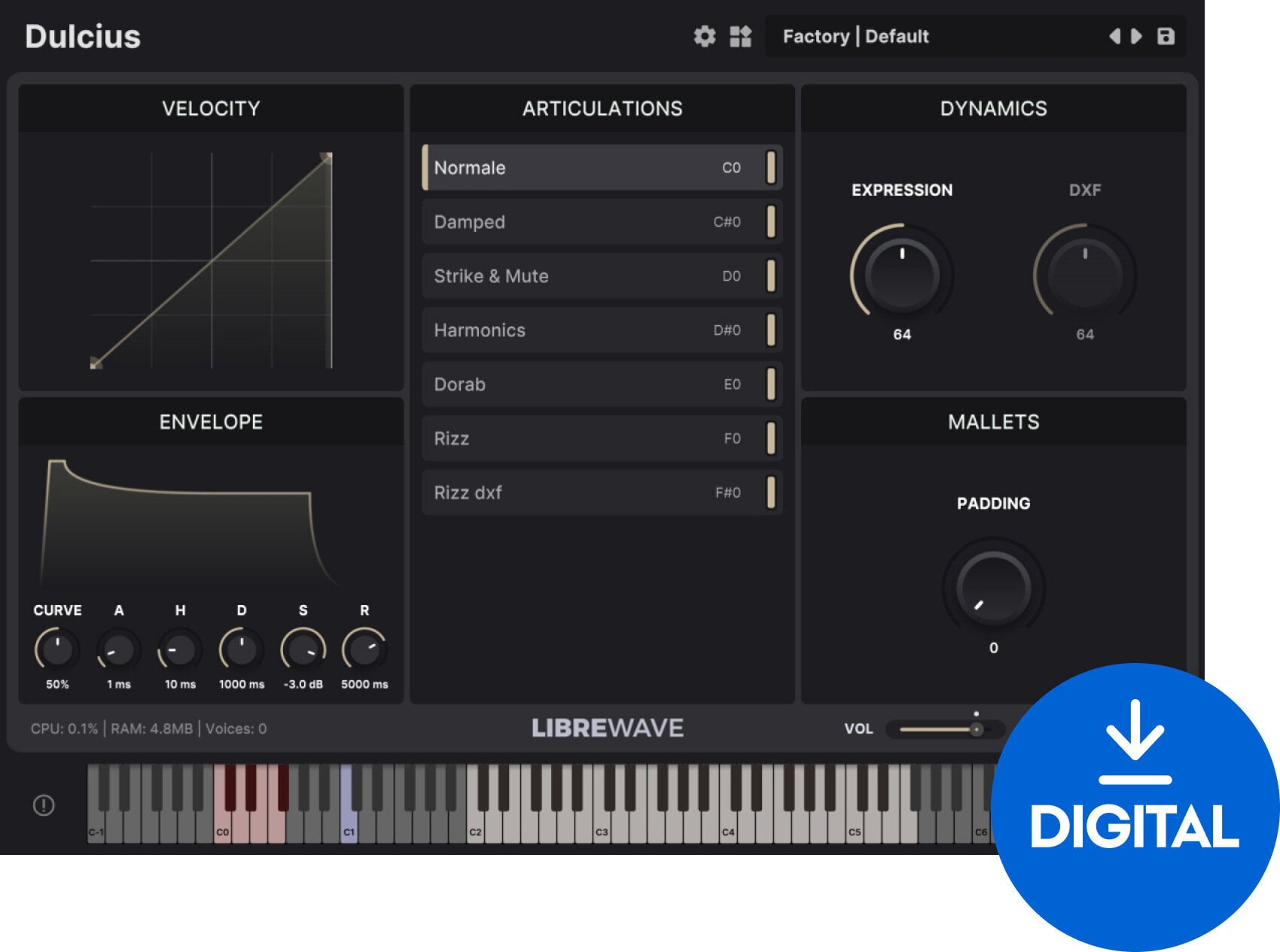 VST Instrument LibreWave Dulcius (Produto digital)