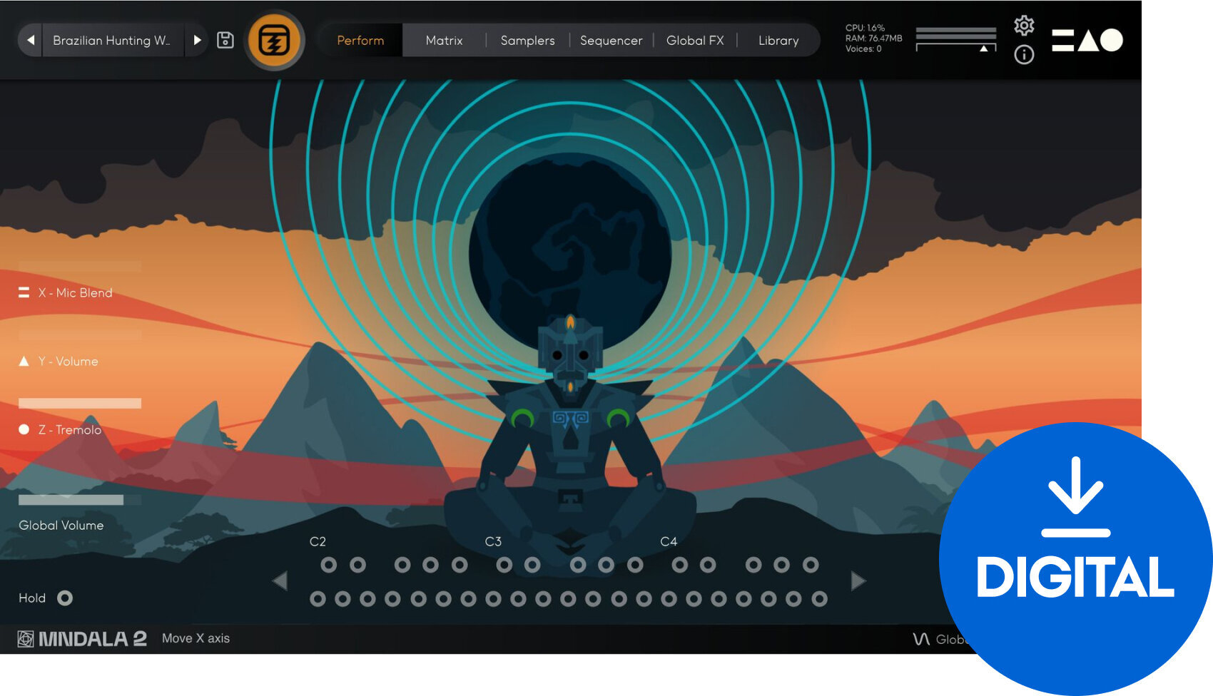 Studijski software plug-in efekt Mntra Instruments Caprakan (Digitalni izdelek)