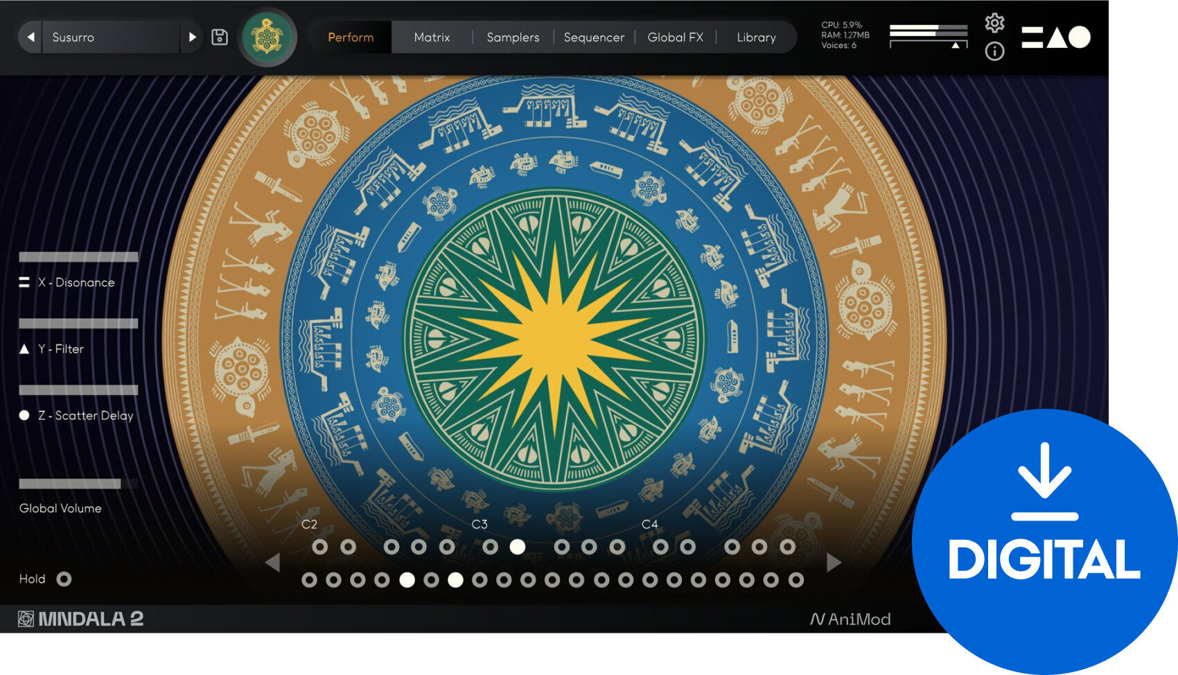 Studijski software plug-in efekt Mntra Instruments Ha Noi (Digitalni izdelek)