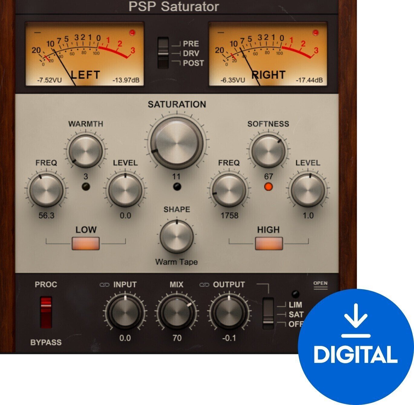 PSP Audioware Saturator (Digitálny produkt)