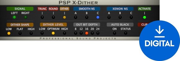 Procesador de efectos de complemento de software PSP Audioware X-Dither (Producto digital) - 1