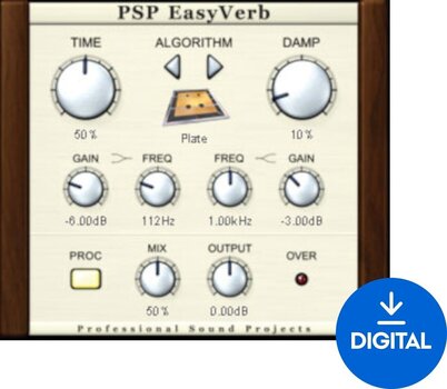 Software Plug-In FX Processor PSP Audioware EasyVerb (Digital product) - 1