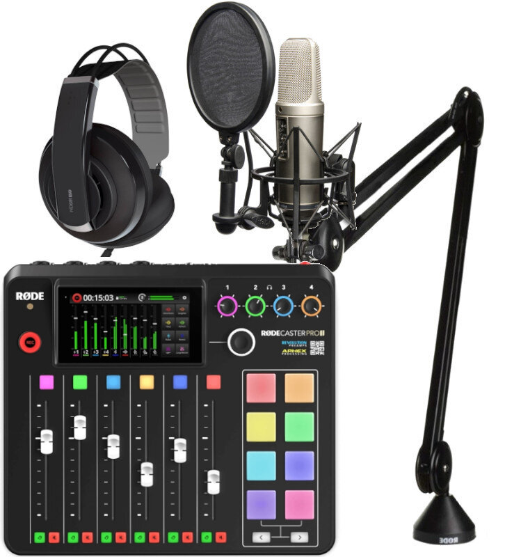 Mikrofon pojemnosciowy studyjny Rode NT2-A Youtube & Podcast SET 6 Mikrofon pojemnosciowy studyjny