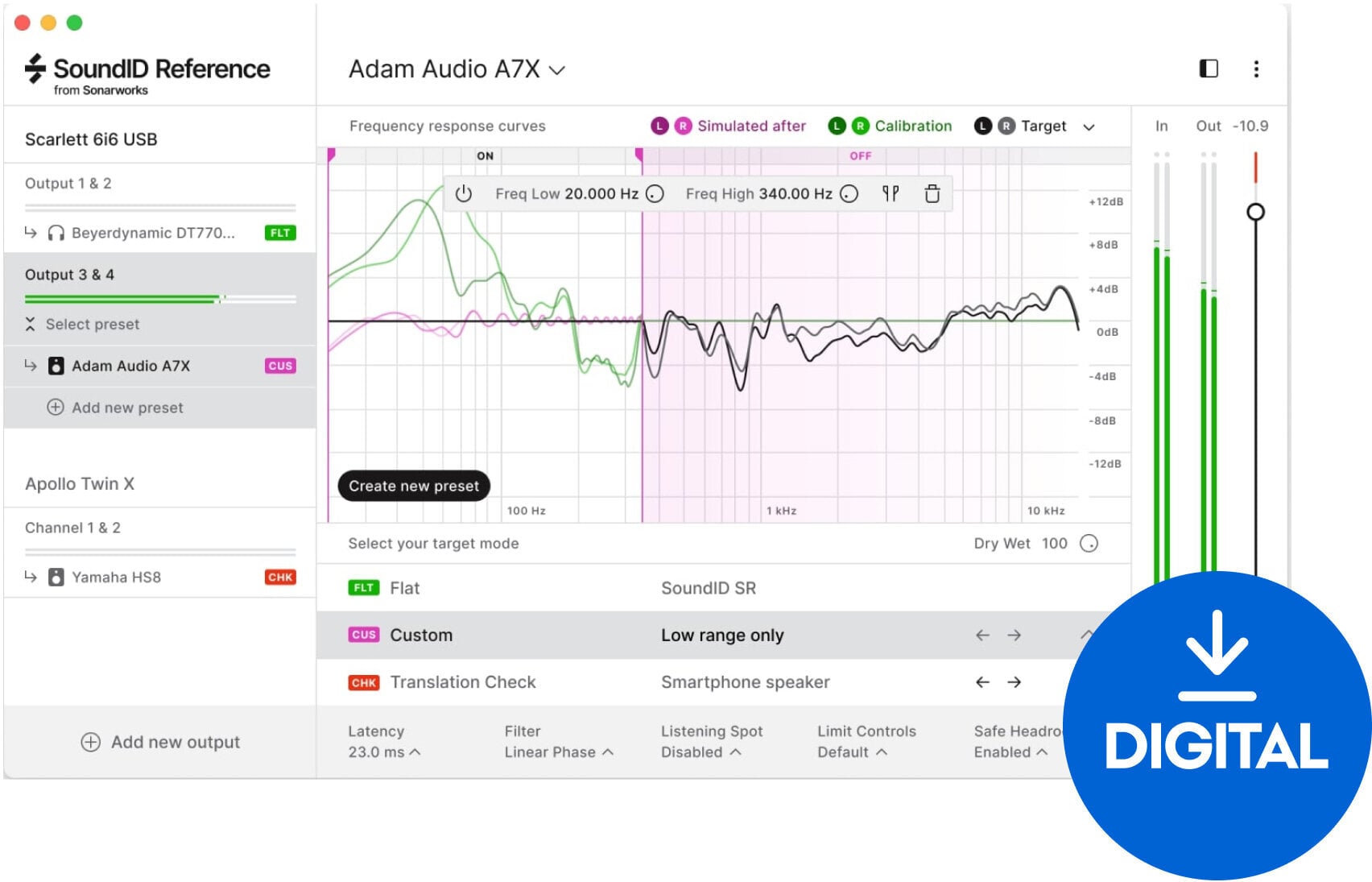 Programvare-plugin FX-prosessor Sonarworks SoundID Reference for Studio