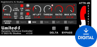 Студио софтуер Plug-In ефект Raising Jake Studios Limited-S DeEsser (Дигитален продукт)